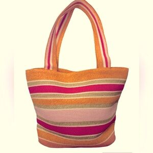 NWOT Cappelli Straworld Inc 100% Paper multi-color medium size handbag